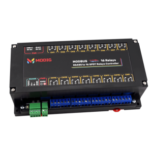 MODIG MD20002 - 16-Channel Modbus RTU Relay Module for DIN Rail Mounting