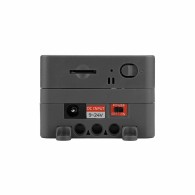 Side view - microSD card slot and DC power input