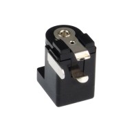 Male socket, angled, with 2.5mm pin, 6.3mm hole, SMD mounting