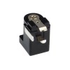 Male socket, angled, with 2.5mm pin, 6.3mm hole, SMD mounting