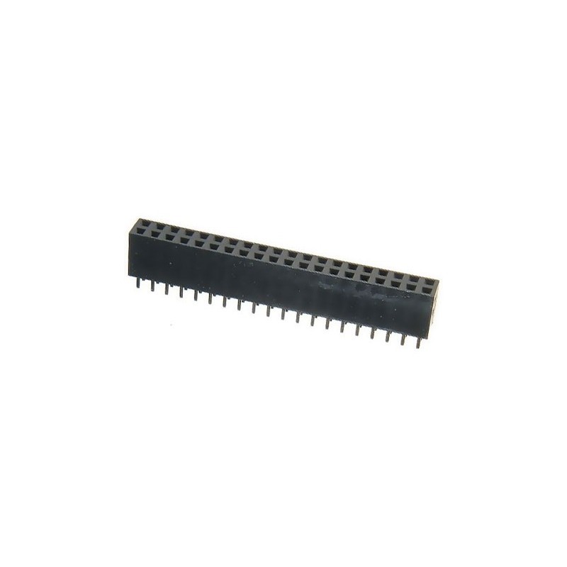 Contact strip 2.54mm straight 2x20, black