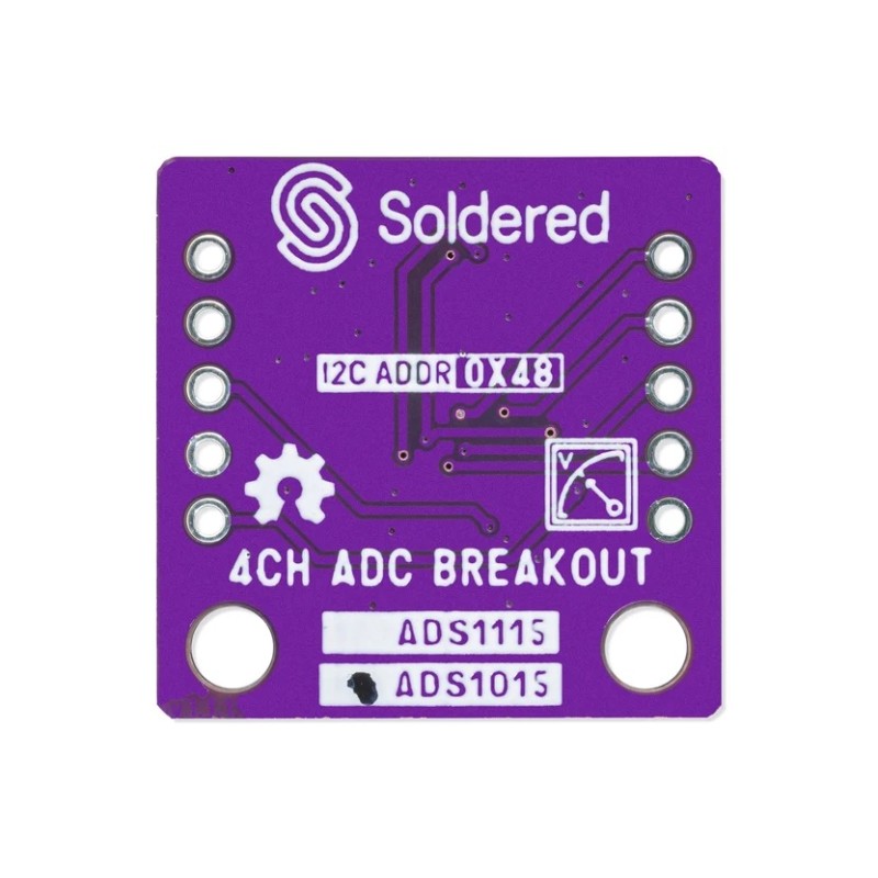 ADS1015 12-битный 4-канальный I2C PGA АЦП - припаянный