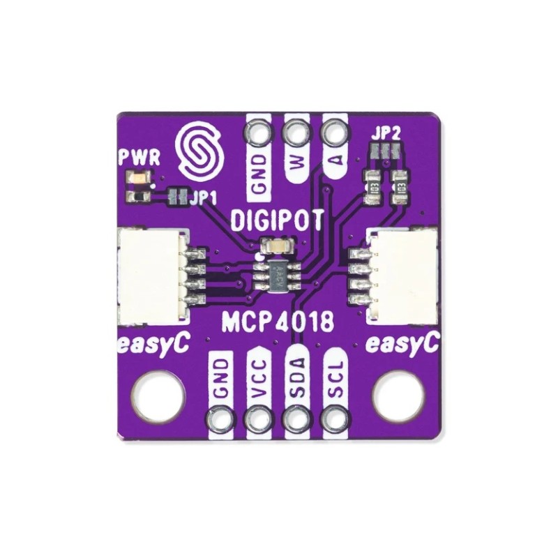 Цифровой потенциометр 10 кОм MCP4018 I2C Qwiic - припаян.