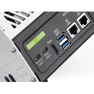 Close-up of the connectors