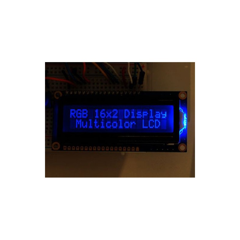 RGB backlight negative LCD 16x2 + extras - RGB on black