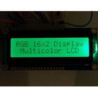RGB backlight positive LCD 16x2 + extras - black on RGB