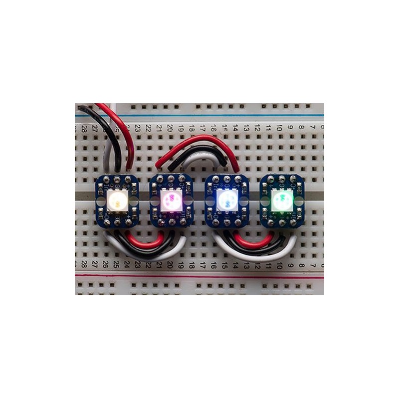 Breadboard-friendly RGB Smart NeoPixel - Pack of 4