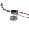 Miniature Slip Ring - 12mm diameter, 12 wires, max 240V @ 2A