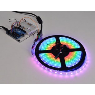Taśma LED RGB NeoPixel wodoodporna biała 1m (60 LED/1m)