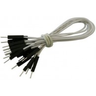 M-M cable white 15 cm for contact plates - 10 pcs