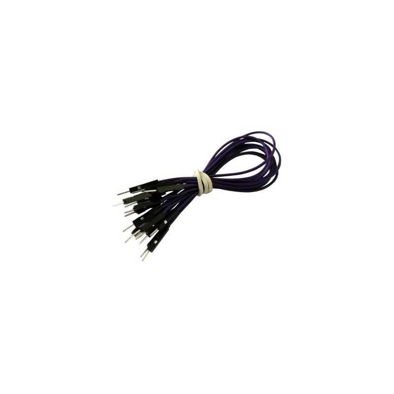 M-M purple blue 15 cm cables for contact plates - 10 pcs