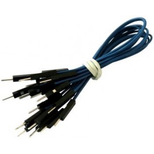 Connecting wires M-M blue 15 cm for contact plates - 10 pcs.