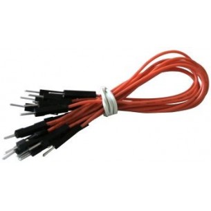 Connecting cables M-M orange 15 cm for contact plates - 10 pcs.