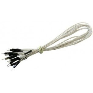 Connection wires M-M white 30 cm for contact plates - 10 pcs.