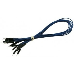 Connecting wires M-M blue 30 cm for contact plates - 10 pcs.