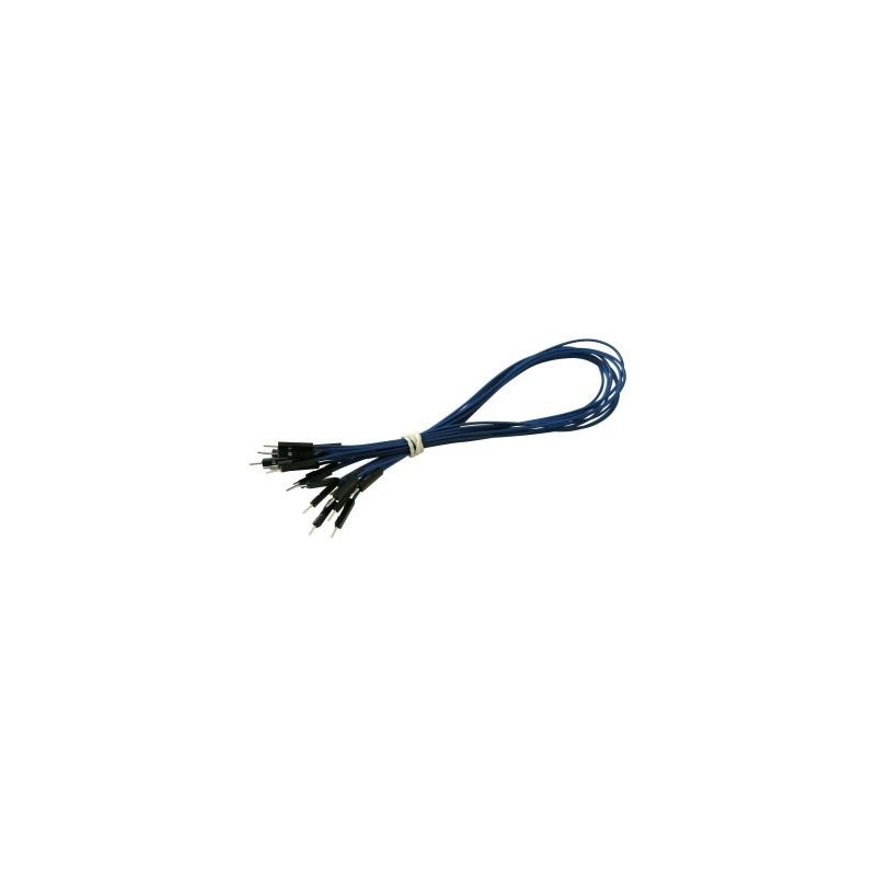 M-M blue cables, 30 cm, for contact plates - 10 pcs