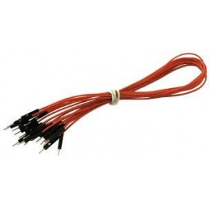Orange M-M wires 30 cm for contact plates - 10 pcs
