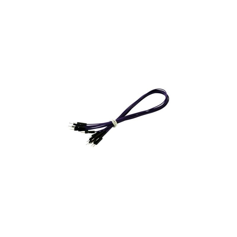 M-M purple blue 30 cm cables for contact plates - 10 pcs