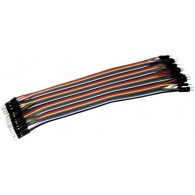 Multi-colored M-M cables 17 cm for contact plates - 40 pcs