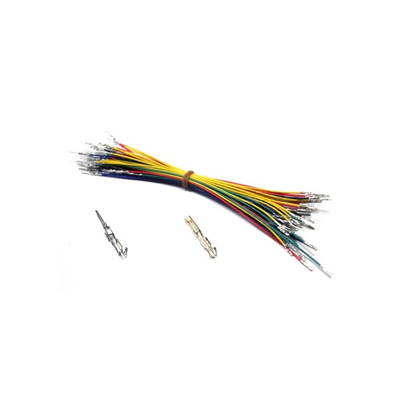 Connection cables M-F, colored 18 cm - 50 pcs
