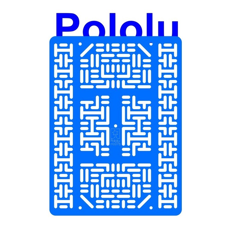 Pololu 1544 - Pololu RP5/Rover 5 Expansion Plate RRC07B (Wide) Solid Light-Blue