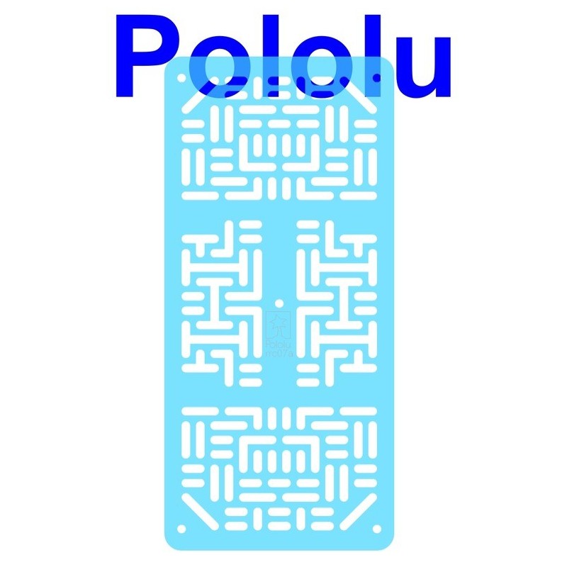 Pololu 1537 - Pololu RP5/Rover 5 Expansion Plate RRC07A (Narrow) Transparent Light-Blue