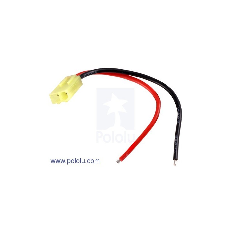 Złącze męskie Mini Tamiya z przewodami 10cm Złącze męskie Mini Tamiya z przewodami 10cm