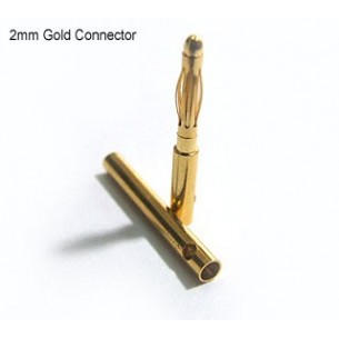 2mm Gold power connectors, 10 pairs (20 pcs)