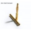 2mm Gold power connectors, 10 pairs (20 pcs)