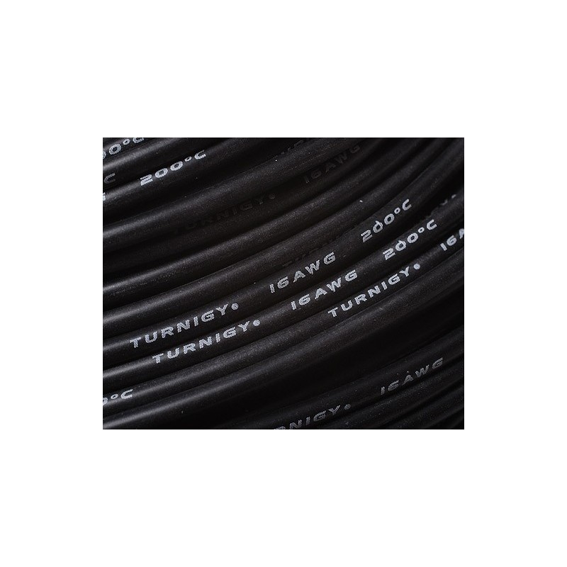 Turnigy Pure-Silicone Wire 16AWG (1mtr) BLACK