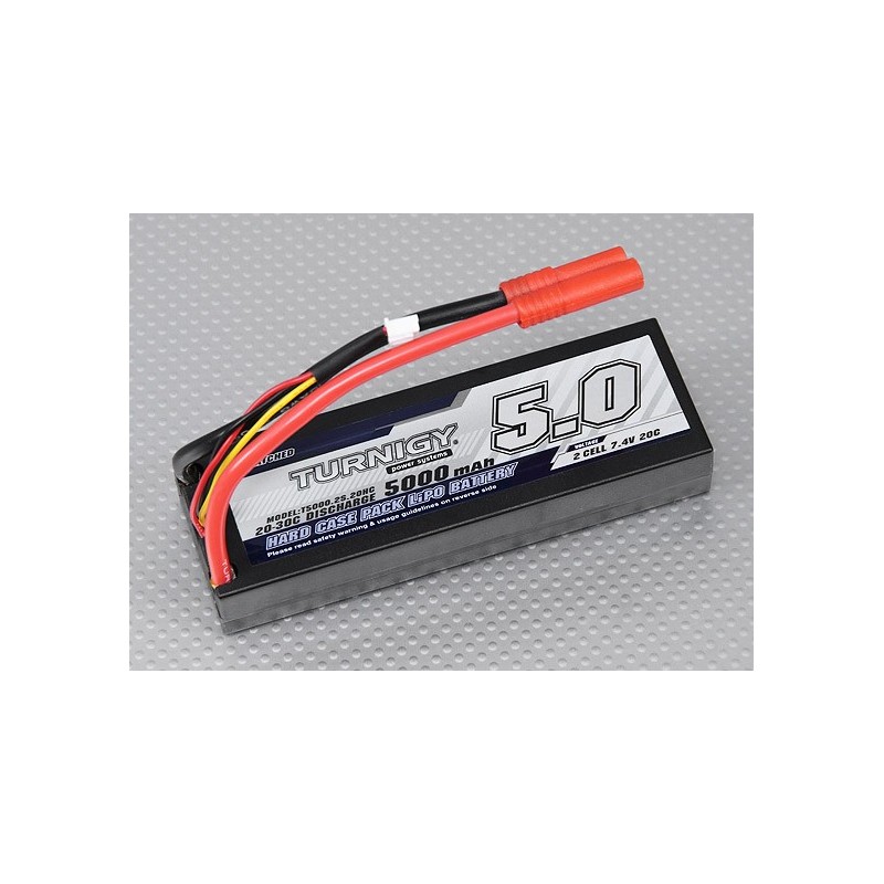 Turnigy 5000mAh 2S1P 20C hardcase pack (ROAR APPROVED)