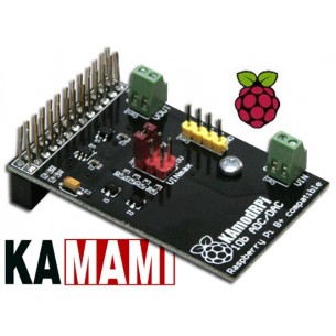 KAmodRPi ADC DAC - A/C and C/A converter module for Raspberry Pi3/Pi2/Pi+/Pi minicomputers (MCP3021, MCP4716)
