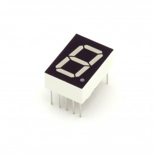 7-segment LED display, 1 digit, 13.20 mm, red, common anode