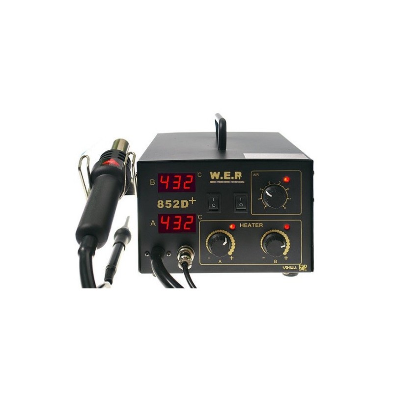 WEP 852D + - soldering station 2in1 hotair + soldering iron 60W