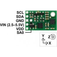 Pololu - 2468 MinIMU-9 v3 Gyro, Accelerometer, and Compass (L3GD20H and LSM303D Carrier)