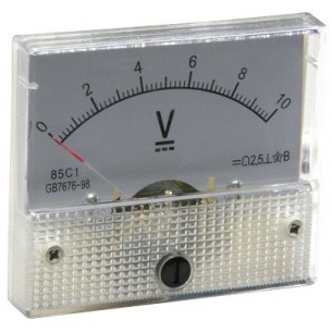 Analog panel voltmeter 0..10V