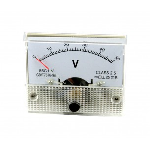 Analog panel voltmeter 0-50V