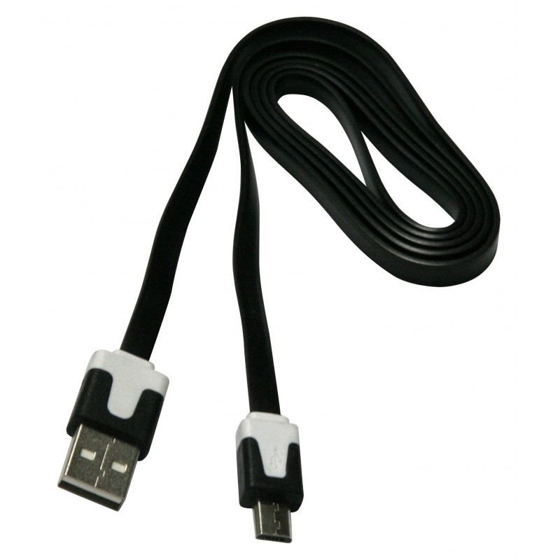 USB-cable-and-Microb-usb-1m-black-flat