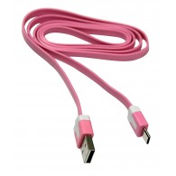 USB-cable-and-Microb-usb-1m-light-pink-flat