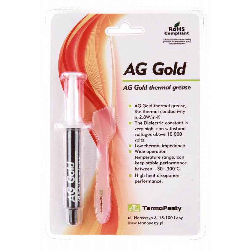 Pasta termoprzewodząca Gold 3g AG