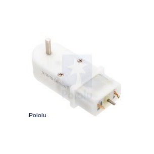 Pololu 1519 - 120:1 Mini Plastic Gearmotor HP 4.5V, 90° 3mm D-Shaft Output, Extended Motor Shaft