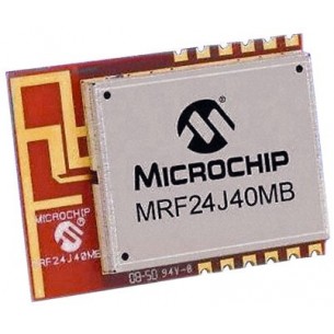 MRF24J40MB-I/RM - moduł transceivera 2,4 GHz IEEE 802.15.4 (ZigBee) dużej mocy (+20dBm) z anteną PCB