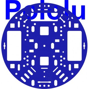 Pololu 5" Robot Chassis RRC04A Solid Blue