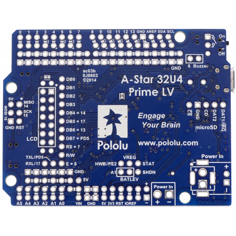 A-Star 32U4 Prime LV - плата з мікроконтролером ATmega32U4