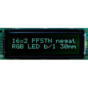 LCD alphanumeric display (negative) 2x16 characters with RGB backlight