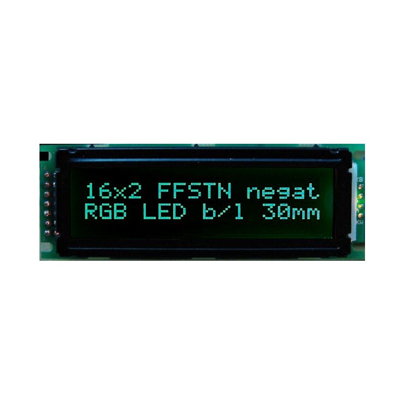 2x16 characters LCD alphanumeric display with RGB backlight