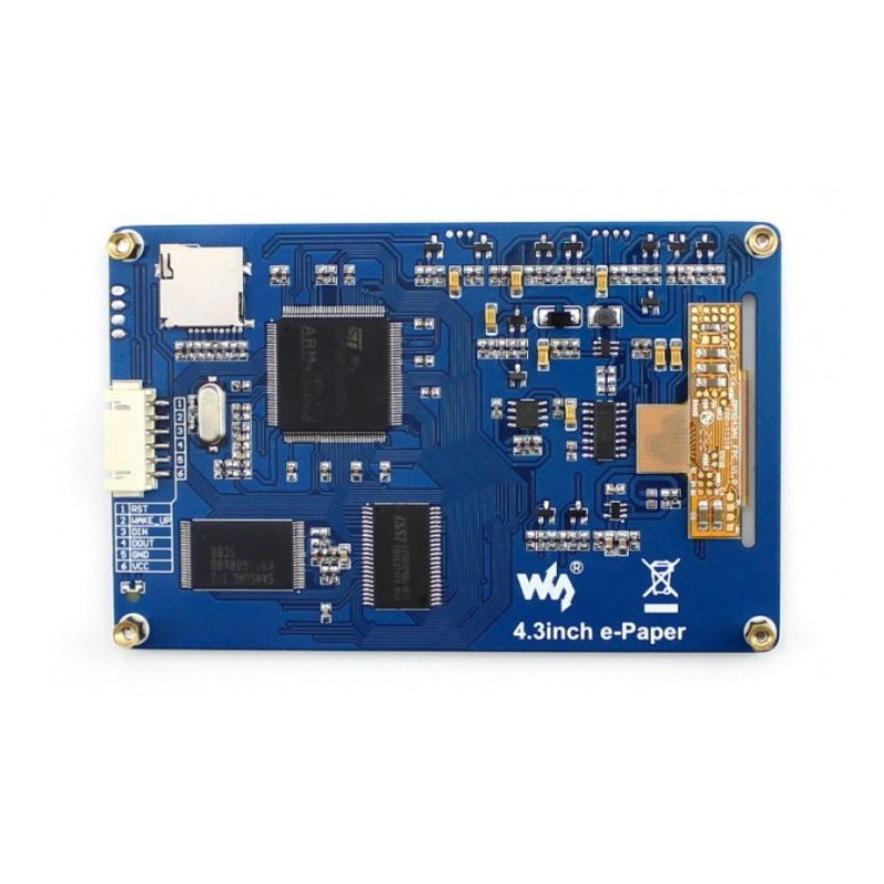 4,3-дюймовий модуль відображення електронного паперу E-Ink з UART - Waveshare 10628
