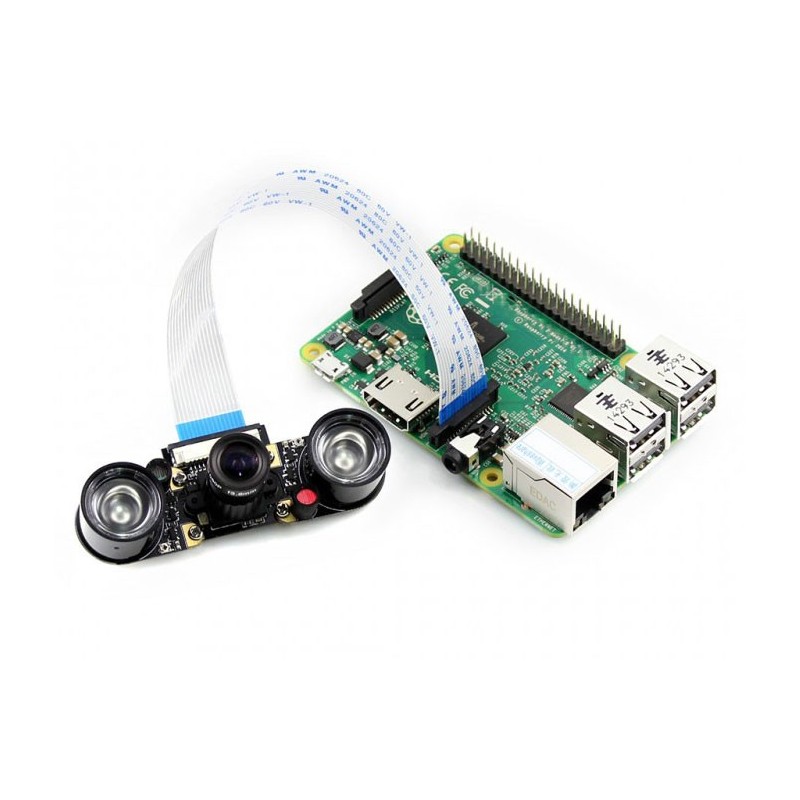 Нічна HD-камера (F) для Raspberry Pi з ІЧ-підсвічуванням та регульованою фокусною відстанню -...