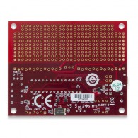 Zestaw uruchomieniowy chipKIT DP32 z mikrokontrolerem PIC32MX250F128B i obszarem prototypowym - widok z dołu