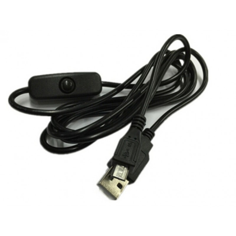 MicroUSB power cable with rocker switch